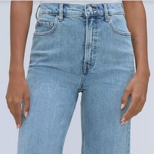 Medium/light wash everlane wide leg jeans